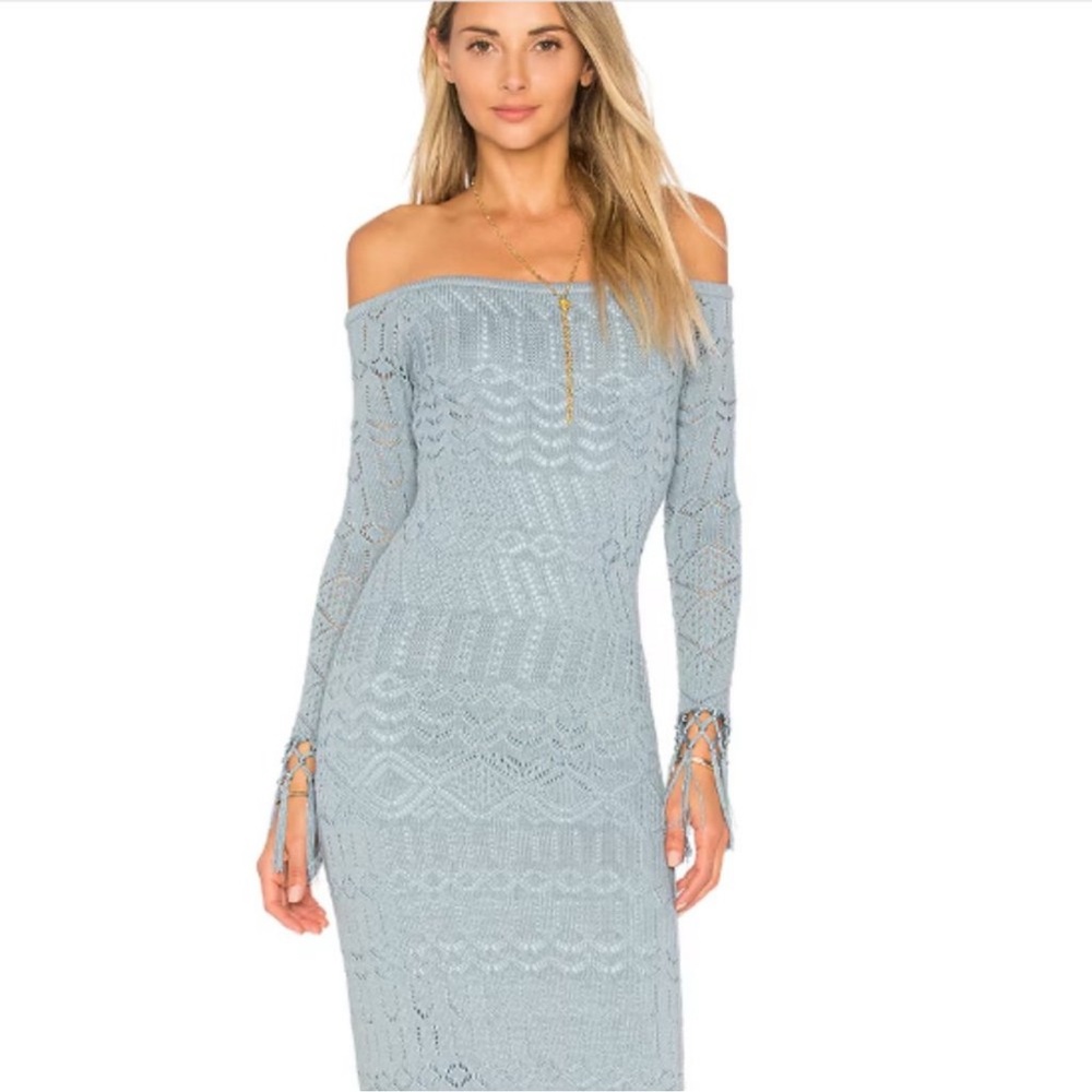 House of Harlow Rose Dress Size S Color Dusty Blue